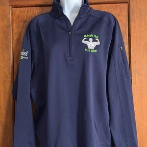 Navy Quarter-Zip Pullover with Embroidered Whirlpool Logo
